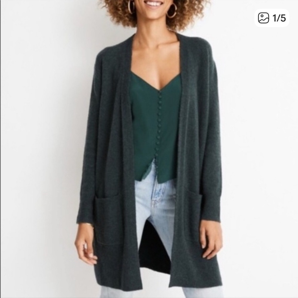 Madewell olive green Open Cardigan